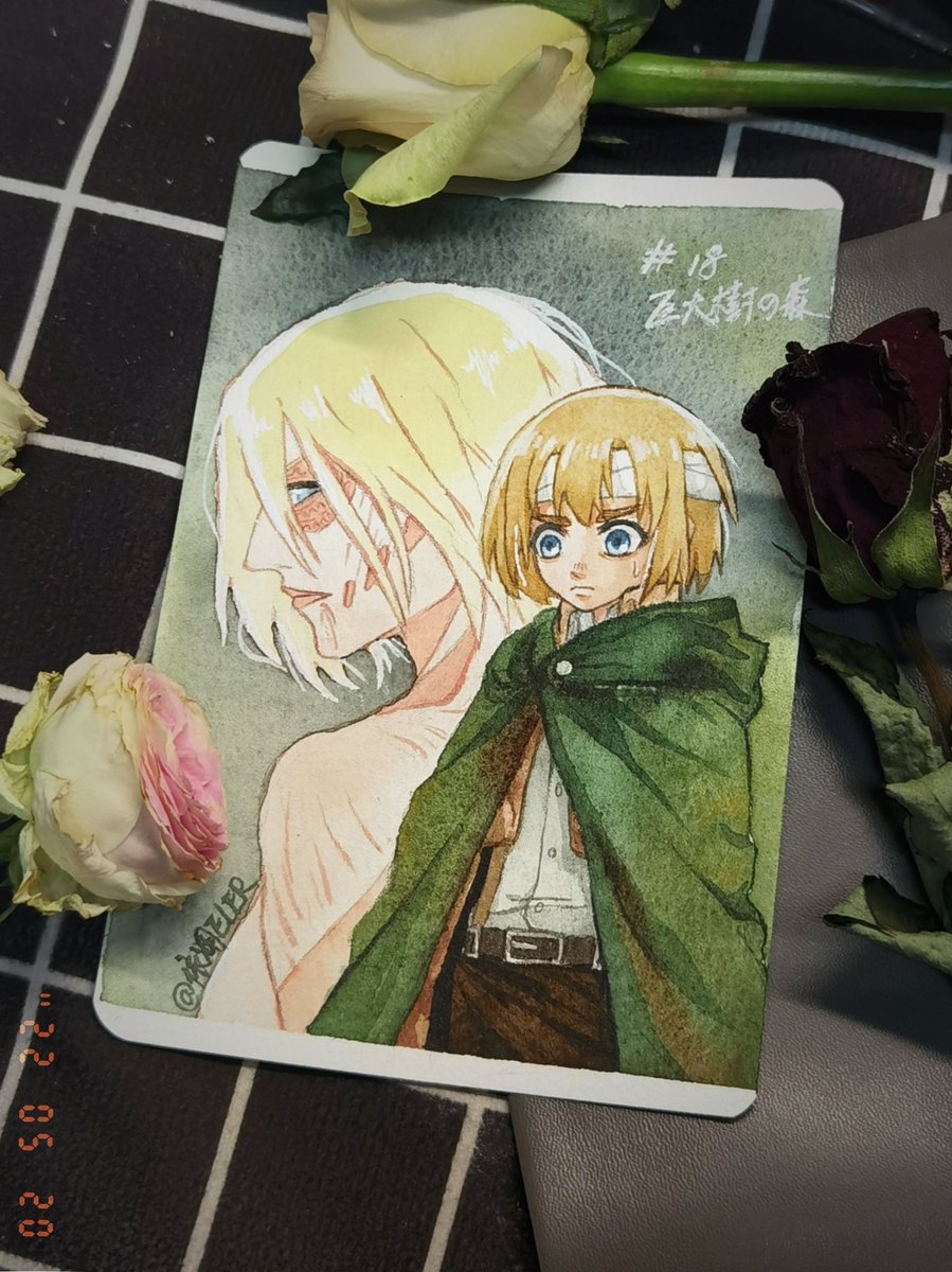 #18 巨大樹の森🌲
摸点水彩小卡✏️
#アルアニ #aruani #AttackOnTitan #进撃の巨人 #アルミン・アルレルト #アニ・レオンハート