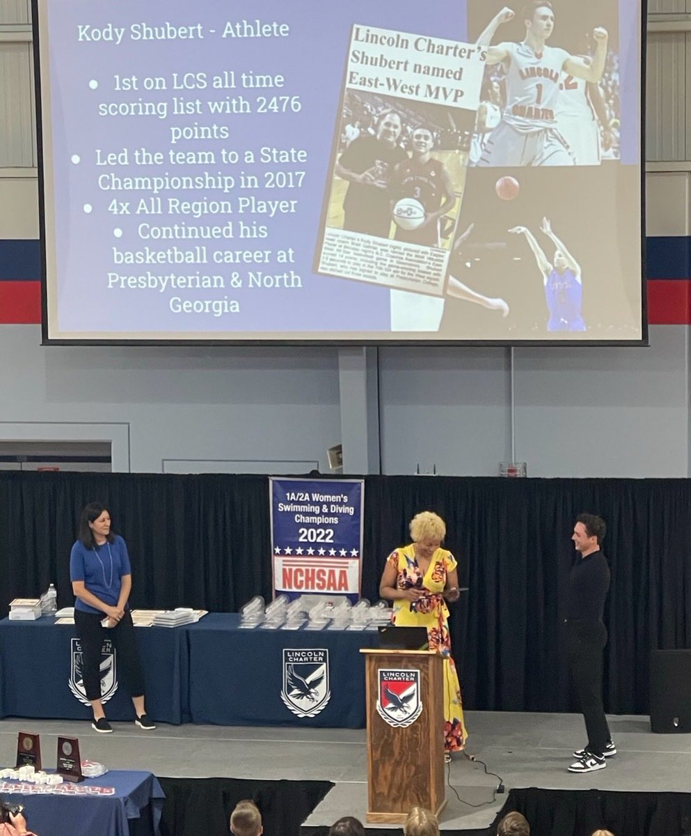 Proud of ⁦<a href="/KodyShubert/">Kody Shubert</a>⁩ on and off the court. Inducted into Lincoln Charter hall of fame along with ⁦<a href="/Jacksongabriel0/">Jackson Gabriel</a>⁩ and Coach Bradley Gabriel last night!