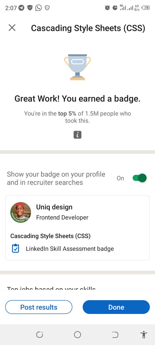 simpleyFyy's tweet image. Glad I earned another badge 
🙏🙏
#programmingtest
#FrontEndDeveloper