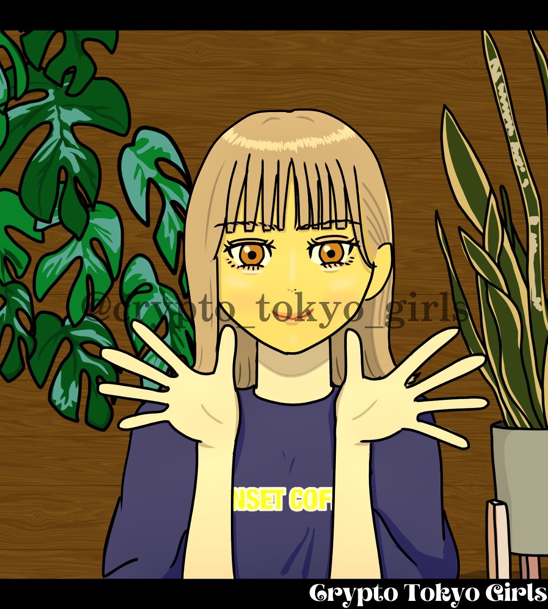CTG_NFT's tweet photo. 【 Crypto Tokyo Girls】
#0026 
 Cafe girl☕️× Emoji🤗

She loves her latte.☕️
tastes:basketball🏀

カフェガール☕️×絵文字🤗

カフェラテが大好き
趣味:バスケ🏀

 #nftcommunity #nft #nftart #nftcollector #nftcollectibles #nftcollectors https://t.co/U0M3u26f3N