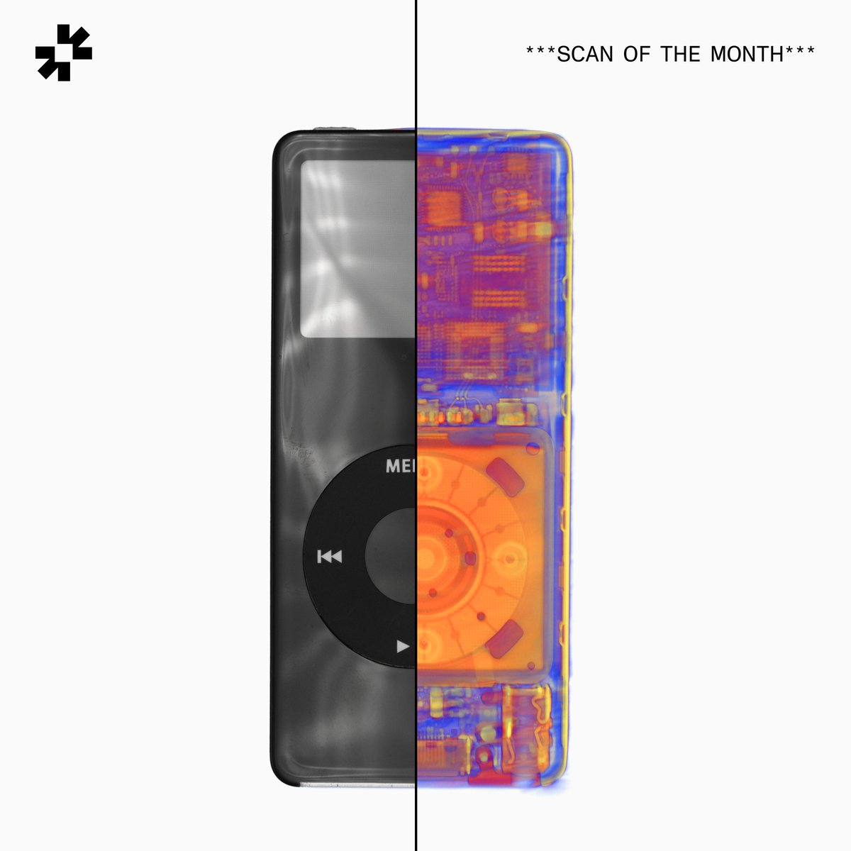 ScanOfTheMonth's tweet photo. Introducing Scan of the Month: iPod Evolution! We’re using our CT scanner to look back on the iPod’s 20+ years of product-design greatness—guided by the pod-father himself, Tony Fadell. Visit https://t.co/DOHAEcb0zu to see inside three generations of iPod. https://t.co/kIjdWCoIvr