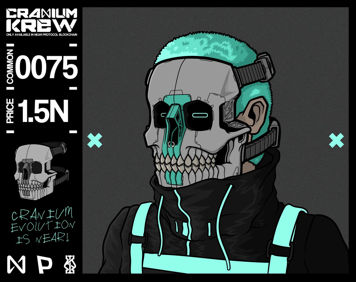 kaistudioph's tweet photo. Cranium #0075 is now available. Get 'em fast!
Art. Story. Utility. Cranium Krew. Only at $NEAR
Token: https://t.co/Jg8dwqyQUd
Collection: https://t.co/tGWdJlijAd 
#NearNFT #ParasNFT #NFT #CraniumNFT #CraniumKrew 
@NFTMarketPH @NEARPhilippines @ParasHQ @NEARProtocol @NftPinas https://t.co/FrLFbg12zX