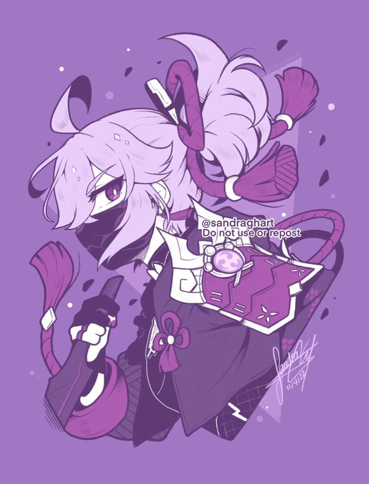 Kuki Shinobu from #GenshinImpact! ⚡ I want her, she's so cool! 😤💜✨ #原神 