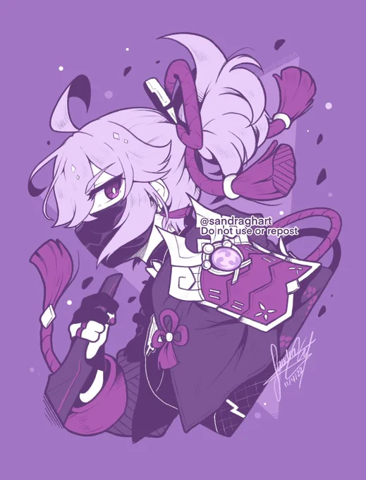 Kuki Shinobu from #GenshinImpact! ⚡ I want her, she's so cool! 😤💜✨ #原神 