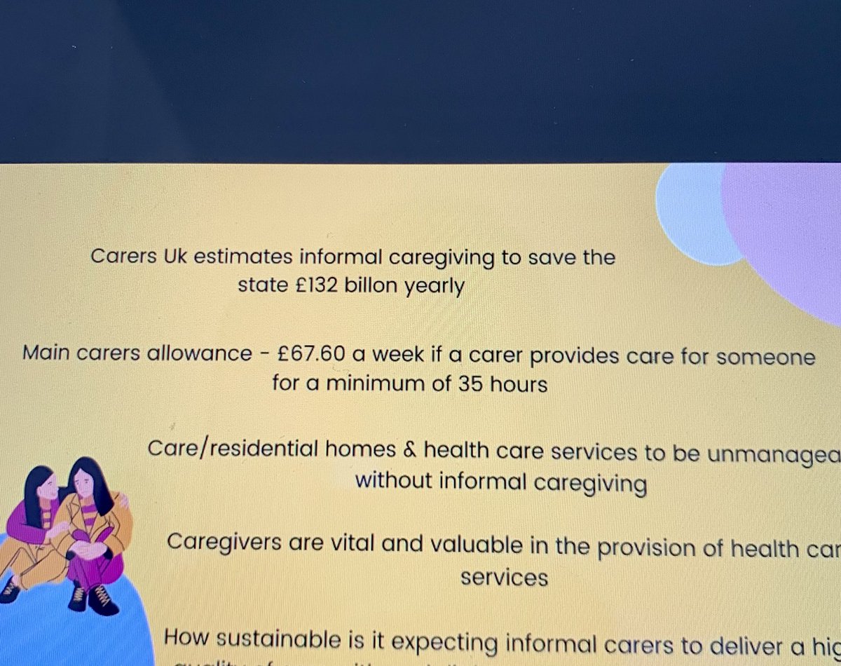 DrK_W1984's tweet photo. Informal (aka unpaid) carers save the govt £132Bn annually; same people who get hammered at the tills.
#eastdivconf https://t.co/PeMfByhZHA