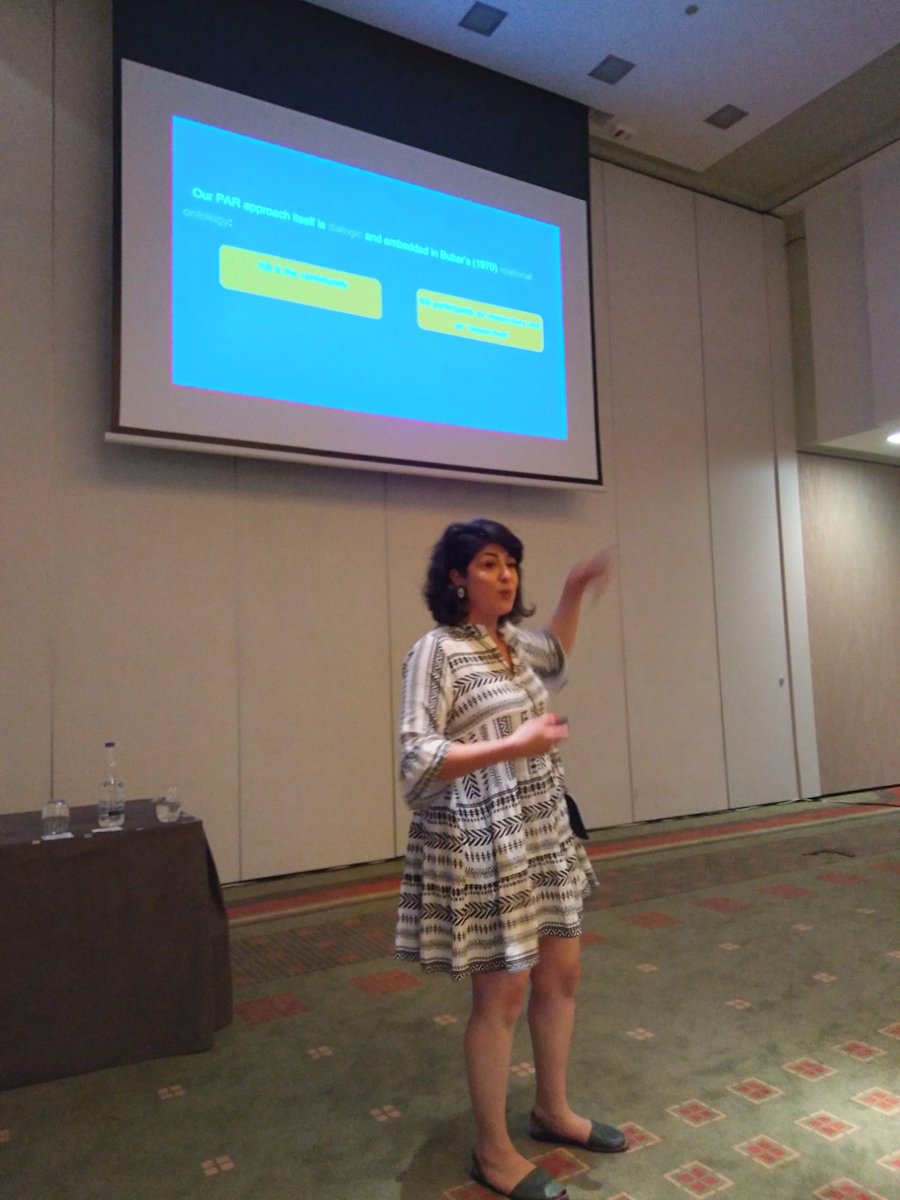 CarmenGeha's tweet photo. On how Participatory Action Research can be harmful and the ways in which equals can use it as a dialogical tool for organising, @LinaDaoukOyry presenting our paper live at #16thOSW!
@DaouAlain @Ckaram12 @dejordy
#impact #academia #AcademicChatter https://t.co/xaQTHpIrb1