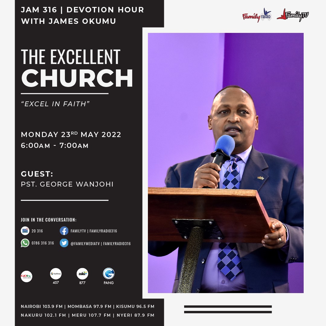 FamilyRadioKe's tweet photo. We always talk about faith on a personal level, what does it mean to excel in faith? #DevotionalHour #Jam316 https://t.co/EgIh7ZUhzB