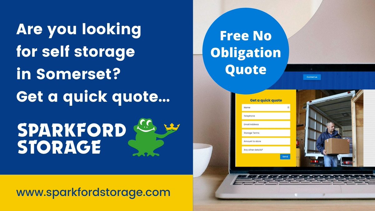 Sparkfordtweets's tweet image. If you're looking for self storage we offer a friendly service with no hidden storage costs.📦 You can get a quick no-obligation quote on our website... sparkfordstorage.com 🐸
#sparkfordstorage #selfstorage #storagequote #somerset