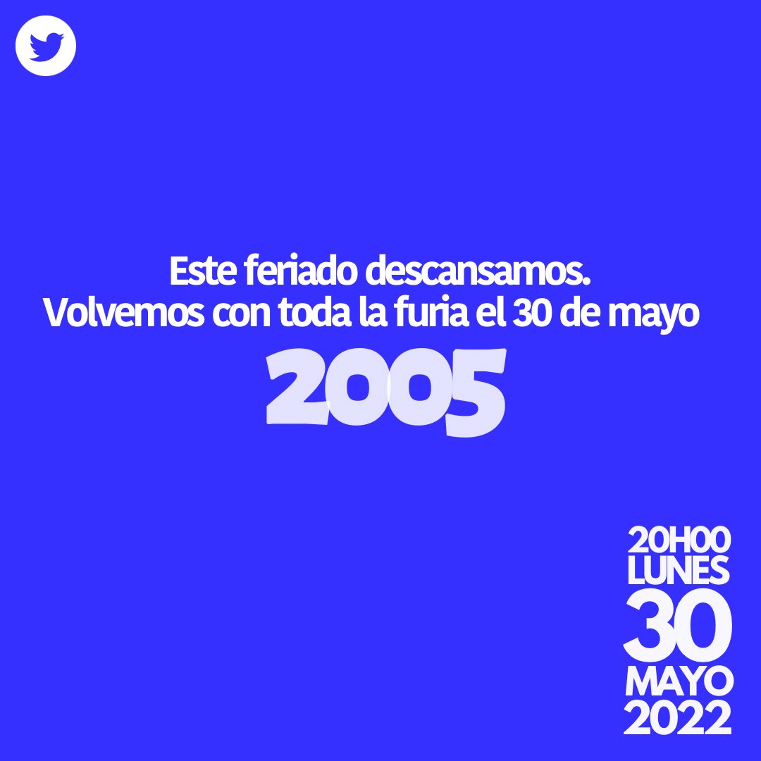 PolitikTuiter's tweet photo. ✌🏼Volvemos el treinta de mayo ✌🏼 https://t.co/ogfRRJUZT2