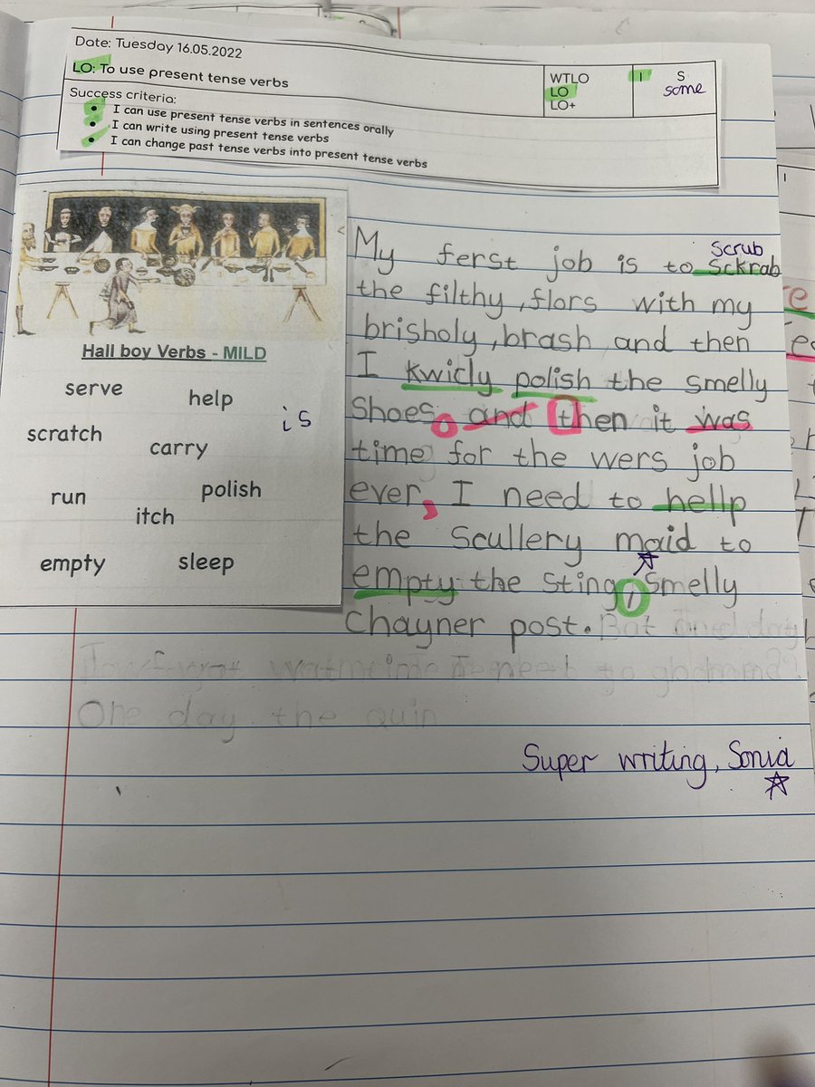 The fantastic writing is flowing in Year 2 ✏️ 
In the role of medieval castle workers, the children have been using power of 3, expanded noun phrases and a range of openers to make their writing interesting! 
We can’t wait to read their final pieces next week! 🏰 @KentCollegeDXB