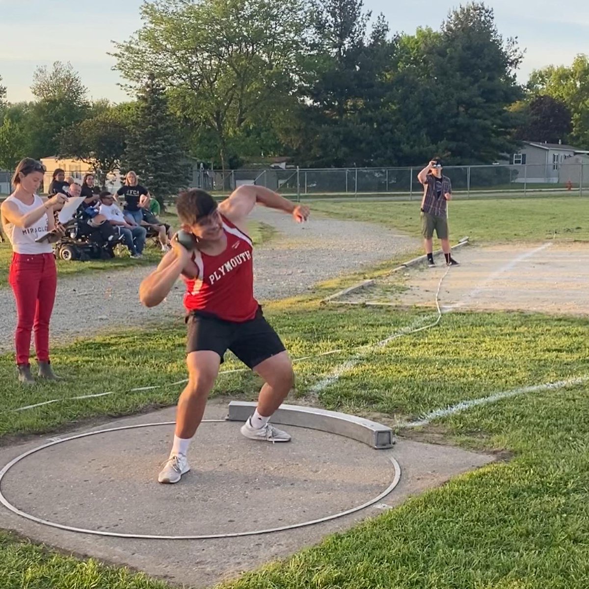 PlymouthHS_XCTF's tweet image. Some pictures from last nights Sectional. Boys were 6th. Congrats to Cristiana Quintana (Shot), David Schadek (800), and Carter Weedling (PV) on making Regionals!!!
