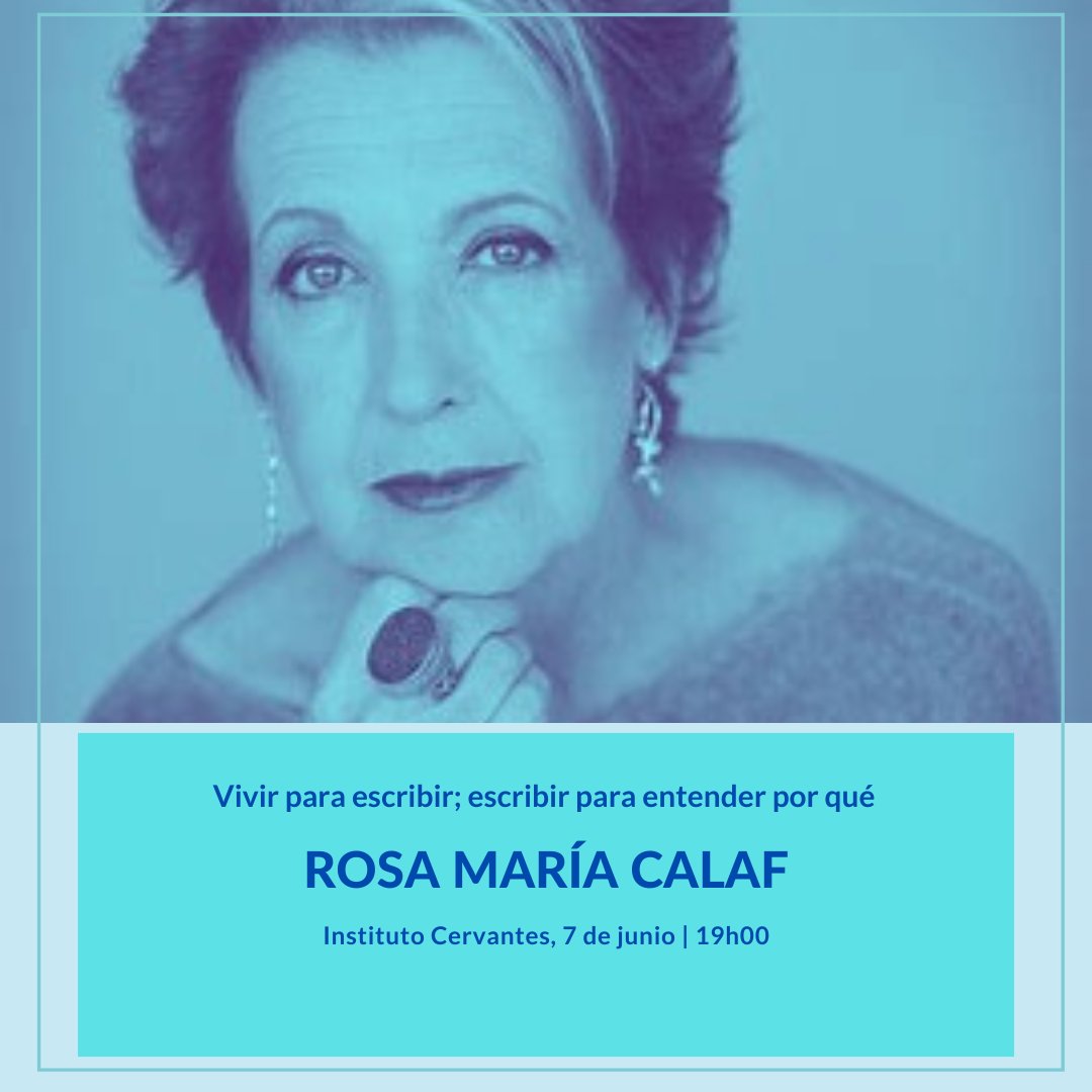 IC_Bruselas's tweet photo. #RosaMaríaCalaf estará con nosotros en Bruselas el 📆 07/06/2022 en el encuentro "Vivir para escribir; escribir para entender por qué"
Actividad dentro del festival #EULAT4CultureBE cuenta con el apoyo de #RIDCULT, @SEGIBdigital, @EUNIC_Global, @EUNIC_Brussels y @eu_eeas https://t.co/U7FRUFgCj3