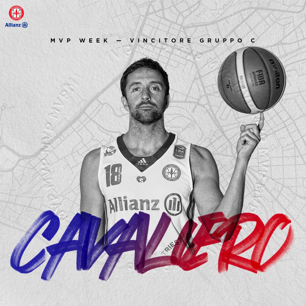 PallTrieste's tweet photo. 👑 Il Capitano è in finale!
🤍❤️ È un vero cuore biancorosso, e il popolo triestino lo ha premiato: è Daniele Cavaliero il terzo finalista della MVP WEEK!
#MVPweek #VivilaDalVivo #allianzpallacanestrotrieste #LBASerieA https://t.co/lrTRCx17KV