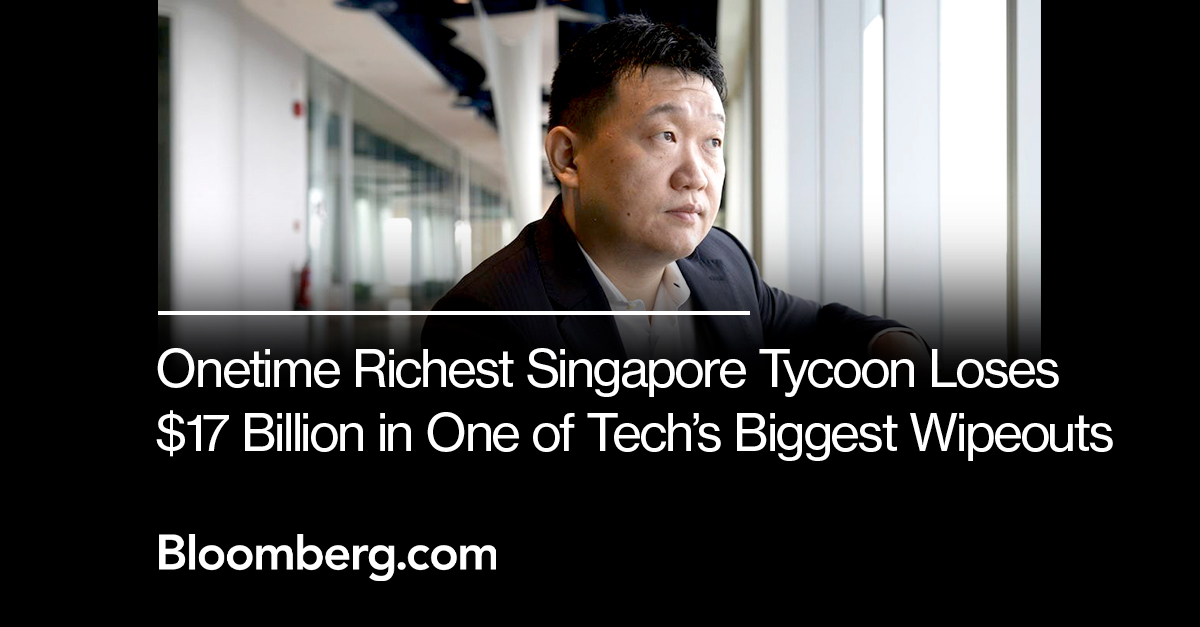 business's tweet photo. Just a few months ago, Forrest Li had a $22 billion fortune and was the richest person in Singapore. Now he’s emerging as one of the biggest losers from a market crash.