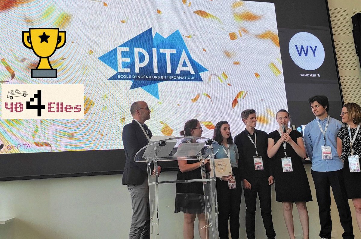 ConcoursAdvance's tweet photo. ✨L’@EPITA est l’école lauréate du prix du "projet le plus original" à l'édition Ingénieuses 2022, pour son projet « 404Elles ».
Toutes nos félicitations à l'association étudiante Epitrophi qui a réalisé ce beau projet ! 🏆👏 
▶ https://t.co/Gc79g4NJav https://t.co/jvc2xkrbag