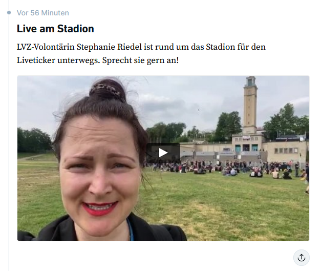hannah_suppa's tweet photo. @LVZ Unsere Reporterin @steph_mistral ist am Stadion unterwegs. Und wir meinen das ernst mit der Lesernähe, wie es im Ticker steht: "Sprecht sie gerne an!" #rammstein leipzig https://t.co/Ox8paIhzRh
