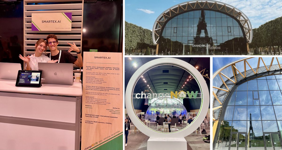 Great to see fantastic partners &amp; friends in person at #ChangeNOW in #Paris! 

We have 1 more day -- come to visit us at the "Responsible Fashion" section :)

<a href="/Smartex_AI/">Smartex</a> 
#fashion #sustainability #nowaste #changenow2022