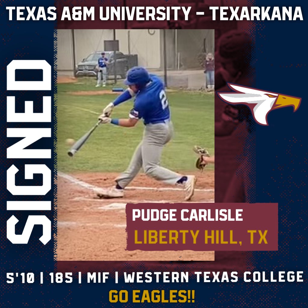 🦅Please welcome Pudge Carlisle to the TAMUT Family!

Go Eagles!!🦅