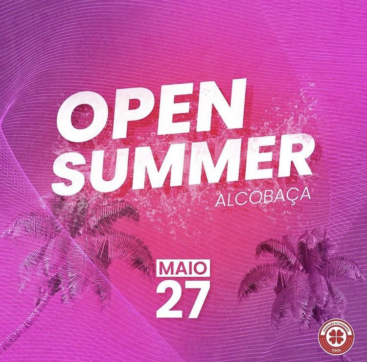 O Verão está aí à porta e com ele vêm as melhores festas, por isso prepara-te para a Open Summer Party dia 27 de maio. 🌻
Marca no teu calendário e não faltes à festa que vai marcar o início do teu verão !!! 🌴☀️