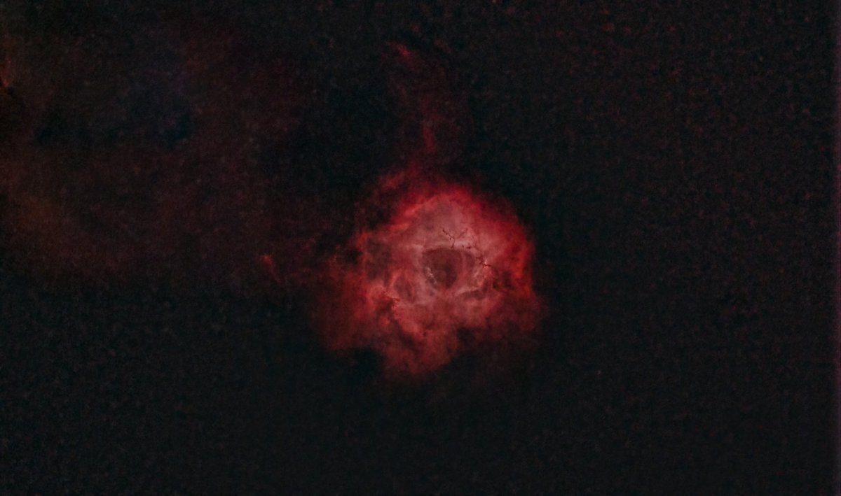 jzhnutz's tweet photo. Rosette Nebula - taken from Providence, RI in September, 2021. Canon EOS Ra, Radian Raptor 61mm & L-eNhanced filter - 18x300s #Astrophotography #astronomy #canonphotography #canoneosra #photography https://t.co/4miQgY8jjm https://t.co/HYCHMK6kLl