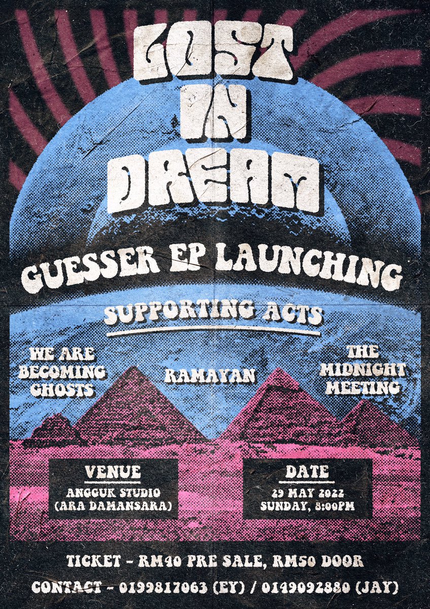 ramayanmusik's tweet photo. Adakah Anda puas dengan keadaan kerja Anda? Adakah Anda puas dengan masyarakat Anda? Adakah Anda puas dengan kekurangan diri Anda? Marilah kita lepaskan perasaan sama-sama untuk pelancaran EP @guesseroffi . Disertai skali dengan @wabgmusic dan The Midnight Meeting! https://t.co/eu6fuzTMe4