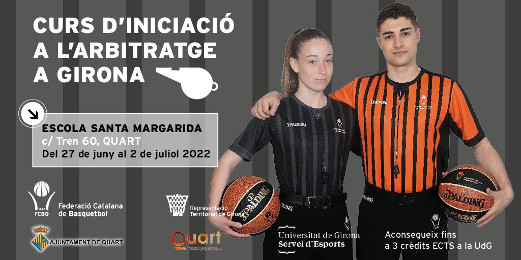 CURS D'INICIACIÓ A L'ARBITRATGE A GIRONA

📆 27 de juny al 2 de juliol 2022
📍  C/ Tren 60, QUART
▶️ basquetcatala.cat/noticies/9482