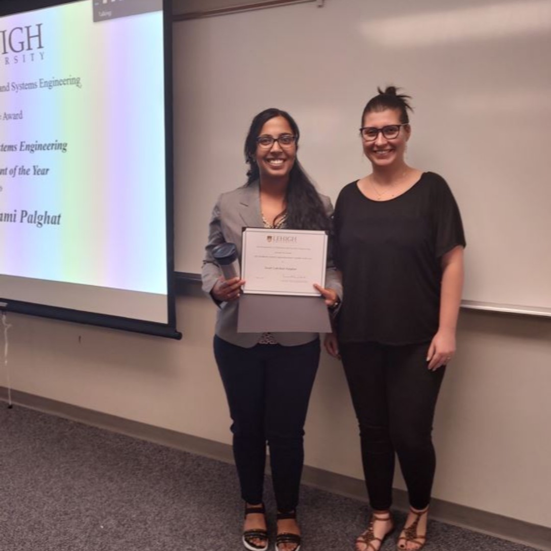 Congratulations to the HSE Master's student of the Year, Ms. Swati Palghat!