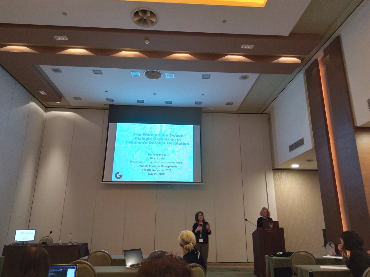 CarmenGeha's tweet photo. Awesome paper and talk by @DimaLouis and Michelle Mielli on the #revolution and #twitter as a space for dialogical organising.
#16thOSW #Lebanon #AcademicTwitter #AcademicChatter #Research https://t.co/xNyf7IuR6U