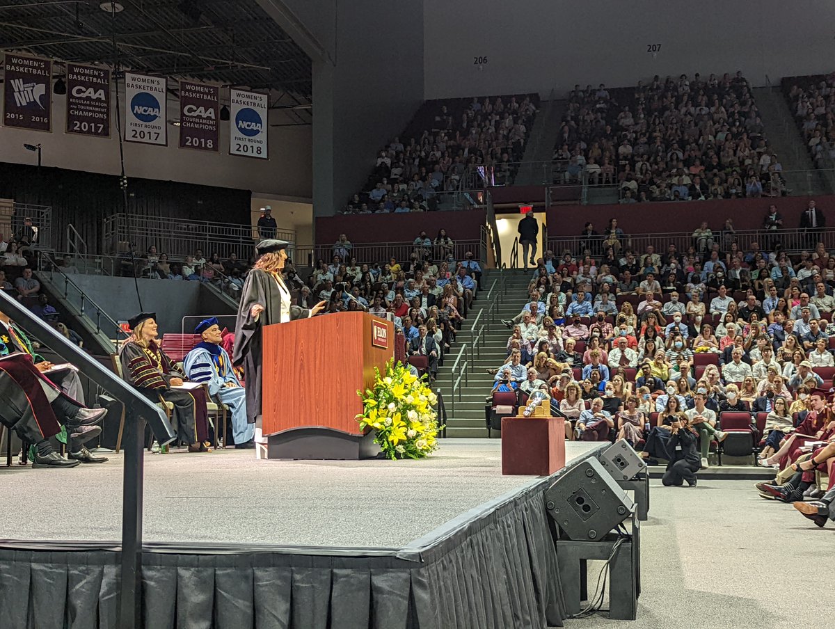 Thank you, Hilary Corna ‘07, for delivering today’s Commencement address! #ElonGrad <a href="/HilaryCorna/">Hilary Corna</a>