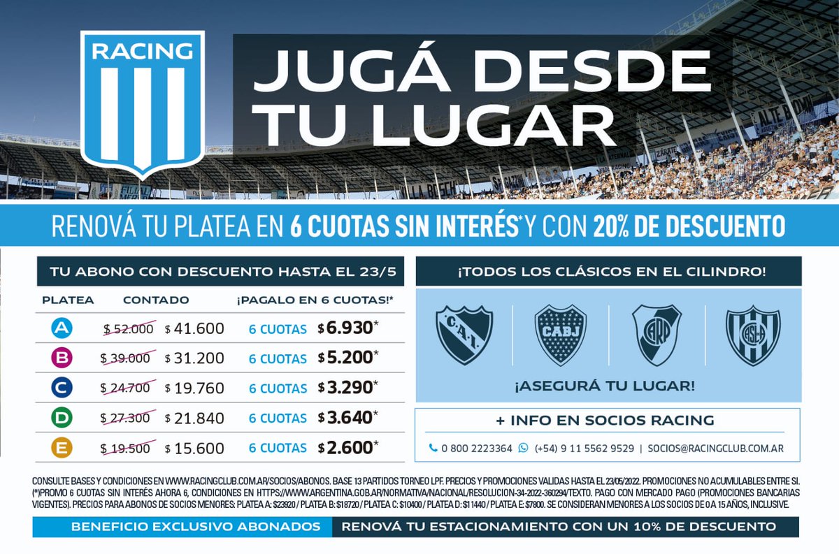 Socias/os Racing Club tweet media