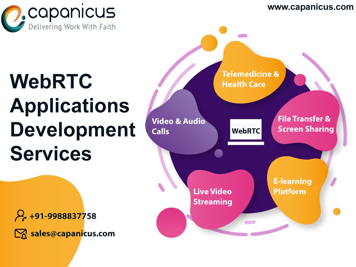 Capanicus's tweet image. We are a WebRTC application service provider our best team is always ready to fulfill our clients&apos; high expectations and quality standards and discover answers to any business problem.
#webrtc #webrtcdeveloper #webrtcservices #webrtcdevelopmentservices #webrtcdevelopement
