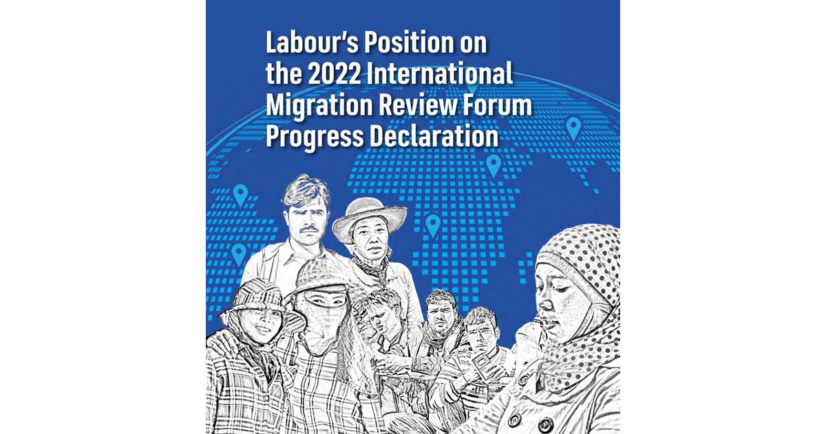 eduint's tweet photo. 🚨The Global Compact for Migration must promote the ratification of @ilo core conventions as well as the migration specific conventions. ILO should be the lead @UN agency on labour migration.

📘Union demands at #IMRF #Migration2022 https://t.co/fCPtg5f2uA   

#GCM https://t.co/KioLbGIaLO