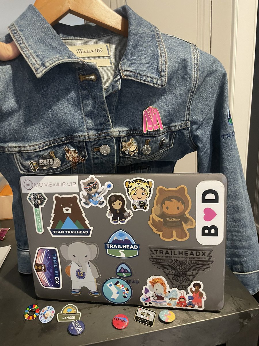 Home from #TC22 and adding my stickers and buttons to the collections.  TY #DataFam for the wonderful flare!  Now I need to sharpen my <a href="/tableau/">Tableau</a> skills!! #momswhoviz #data22