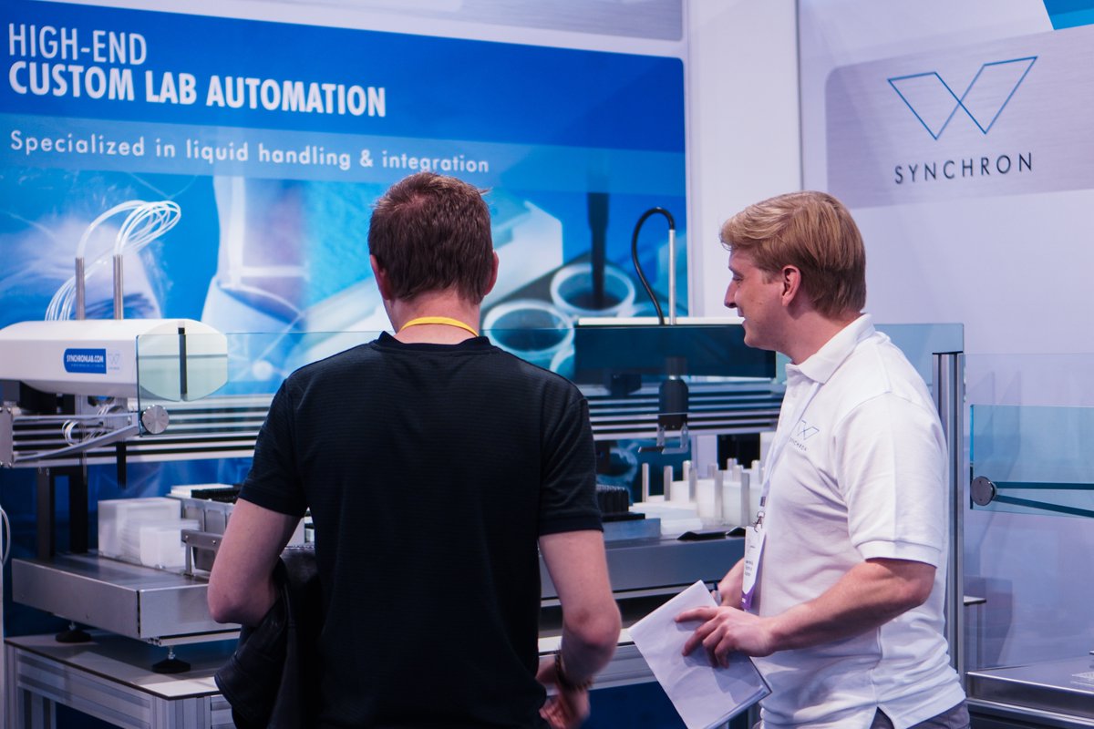 SynchronLab's tweet image. Second and last day at Laborama 2022!
If you couldn't make it to this event, no worries.
This year we also will be attending at:
- World of Technology & Science | Jaarbeurs, Utrecht, NL | September 27-30 2022
- Robotics and Automation | Stuttgart, DE | Nov 30 & - Dec 1 2022