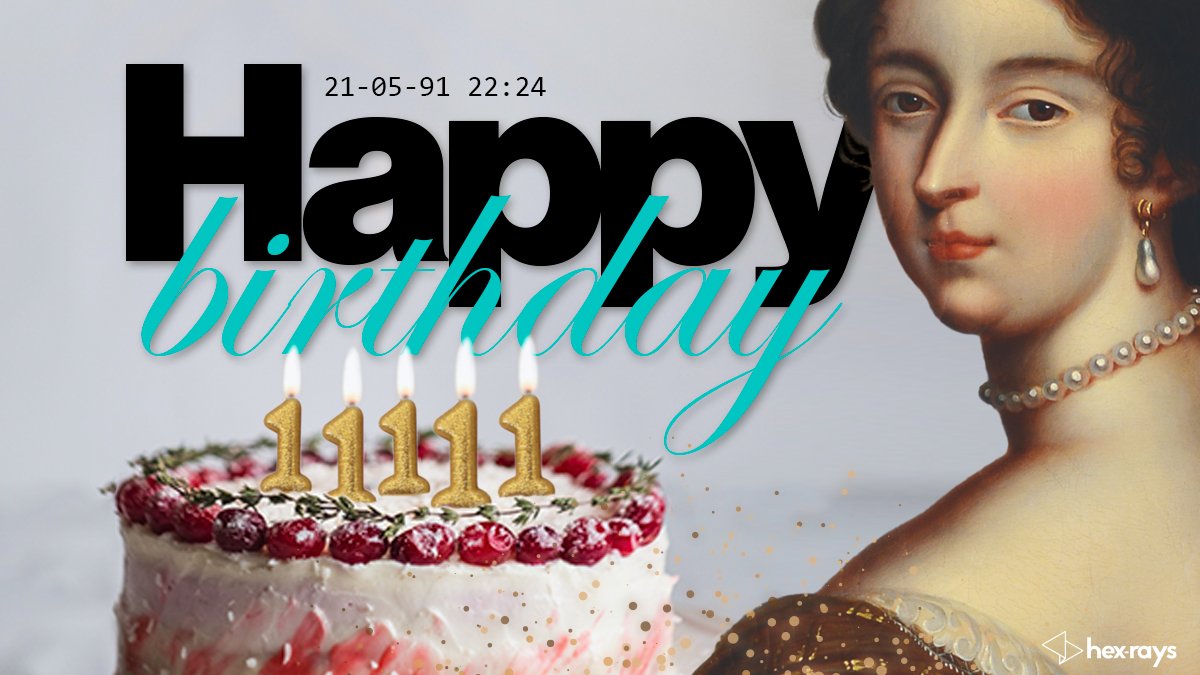 HexRaysSA's tweet photo. Today is IDA's birthday! 
Read about our history: https://t.co/RW5KkgKnBd https://t.co/0WXf8LN1vF