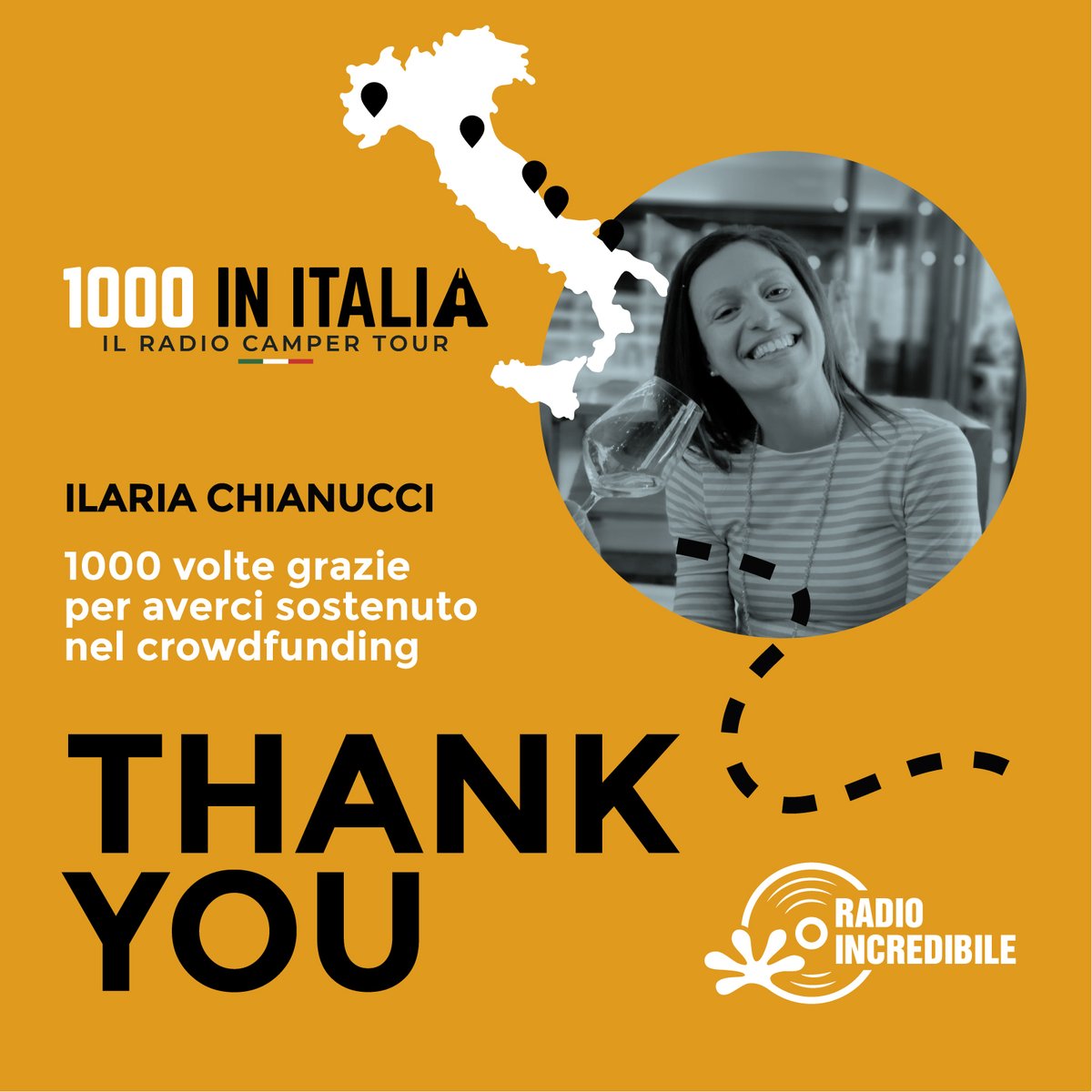 Partiamo con i ringraziamenti...innanzitutto 1000 volte grazie ai 93 sostenitori del crowdfunding...tra questi abbiamo <a href="/Alessio_Ceci/">Alessio Ceci</a> che si è regalato un pacco di <a href="/mondosolidaleIT/">Mondo Solidale</a> e poi Ilaria Chianucci. Siete INCREDIBILI #funder35 #crowdfunder35 #radioincredibile #milleinitalia