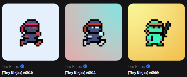 0xAlperen's tweet photo. my tiny little ninjas @tinyninjasnft 
#omnichain #LayerZero #NFT #NFTCommunity https://t.co/jyRAwoPzCW