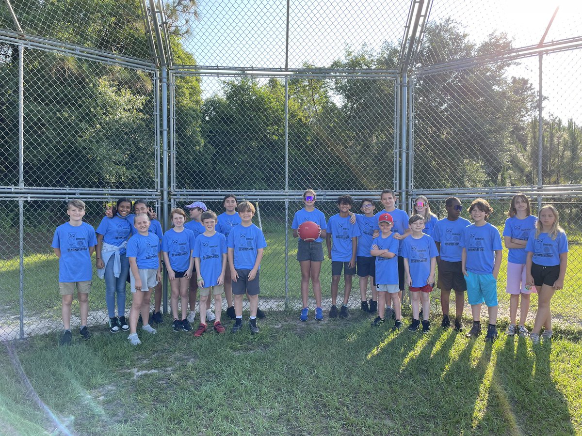 blueegg3r's tweet photo. Today was our first kickball game in the 5th grade tournament! One of my students created our team name, another designed a logo and got his mom to screen print shirts! Love the #math theme!!!! @CitrusGrove_VCS @volusiaschools #vcsmath https://t.co/GTJEV9VXNh