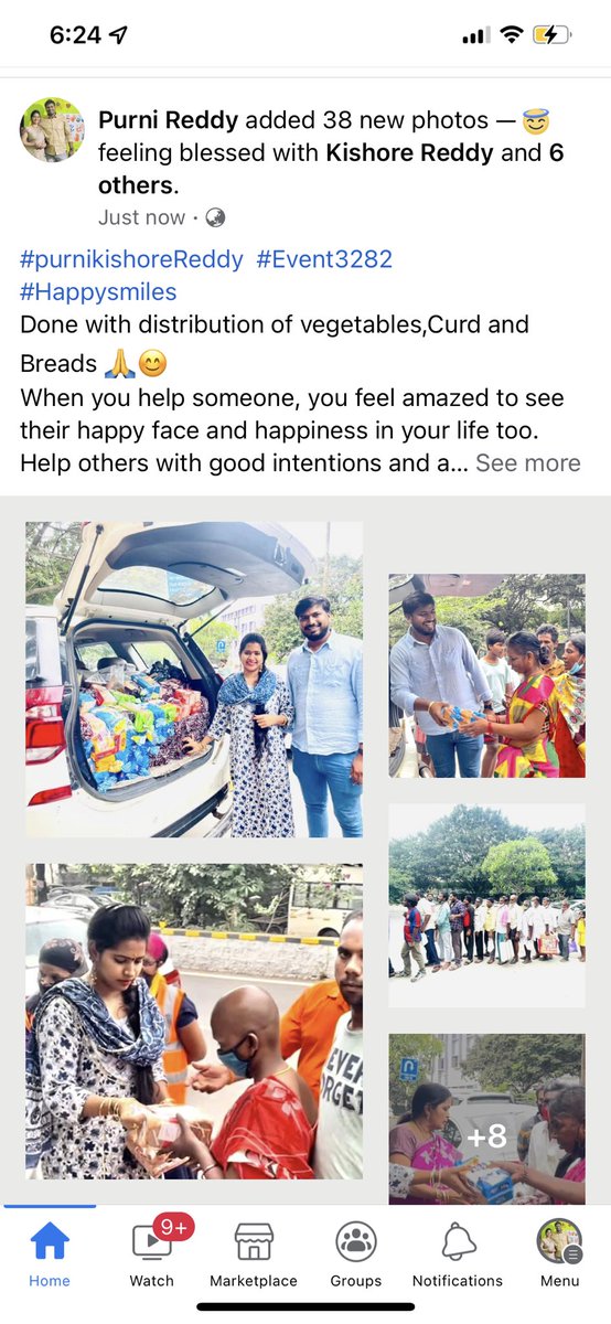 purnireddy4's tweet photo. #purnikishoreReddy #Event3282
Done with distribution of vegetables,Curd and
Breads ๐๐
When you help someone, you feel amazed to see their happy face and happiness in your life too. Help others with good intentions and a pure heart โค๏ธ#Helping #Aashrihelping https://t.co/5njtrkMrzi