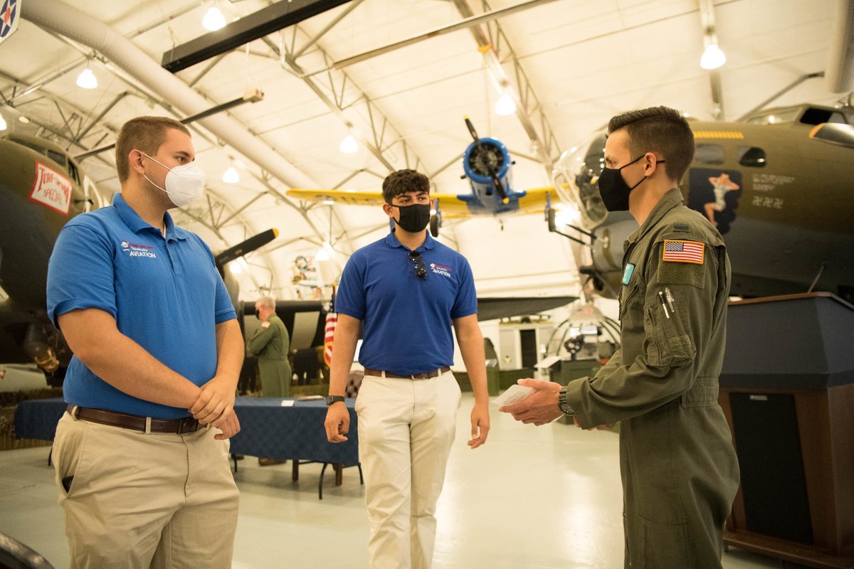 Inspiring future leaders one day at a time. 😊 1st Lt Lance Torres connected with students at @DelStateUniv during an Aviation Mentorship Kickoff event.