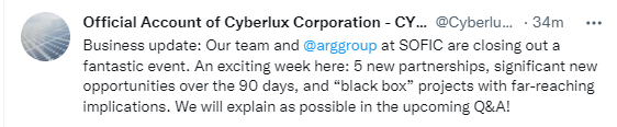 WTF_OS's tweet photo. In a recent clip $CYBL @MDSAdvisor mentioned Igor specifically, as software is a huge component and is pivotal to what they're doing, and certainly very very relevant to what they're doing at #SOFIC2022
Black box projects with far reaching implications... Just a matter of time. https://t.co/roKo3fl5sp