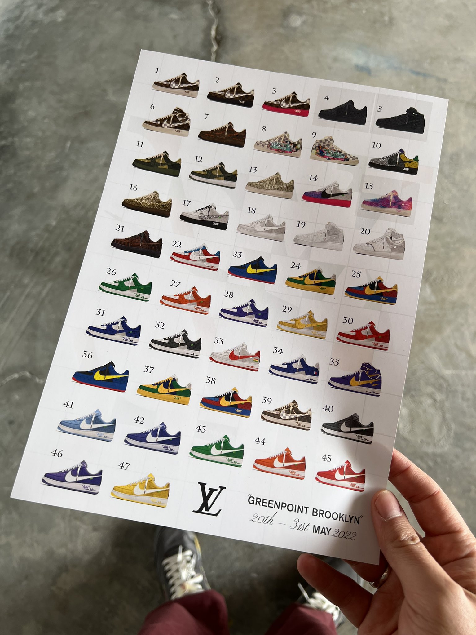 Virgil Abloh's Nike x Louis Vuitton Air Force 1 Exhibition Is