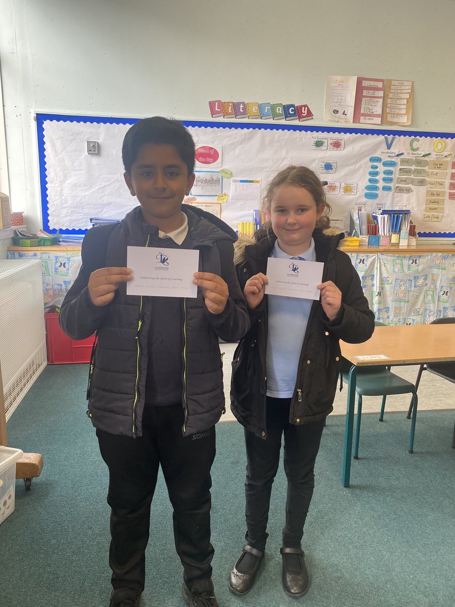 Laur_Milligan's tweet photo. 2 positive notes home again! M for being very responsible and respectful! E for always being hard-working and respectful! Well done to you both! ✨ https://t.co/aTcjnWSvjW