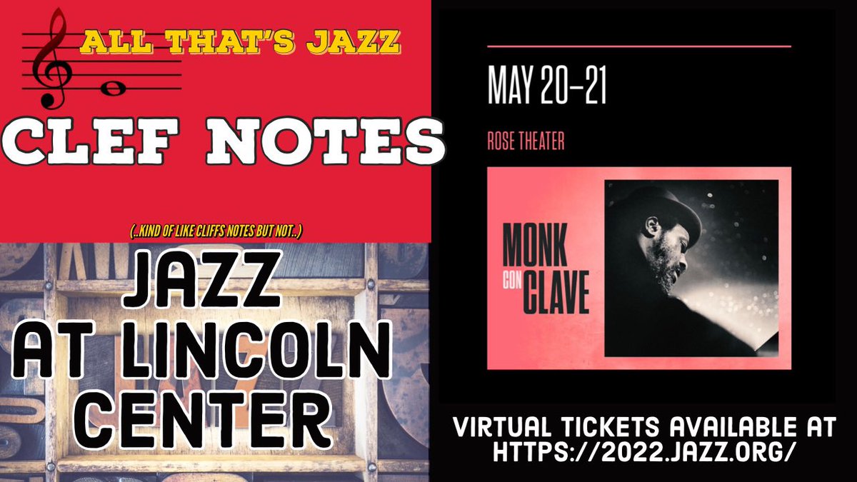 ATJazzPodcast's tweet image. We’ve got a lot coming at you today. #clefnotes

2022.jazz.org/monk-con-clave virtual tix available.