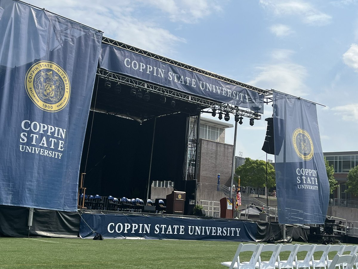 CoppinStateUniv's tweet photo. Itโs a beautiful day for a #CoppinGrad celebration. If youโre not joining us in-person, stream https://t.co/aUfi4uIzk0 https://t.co/am355dPRVy