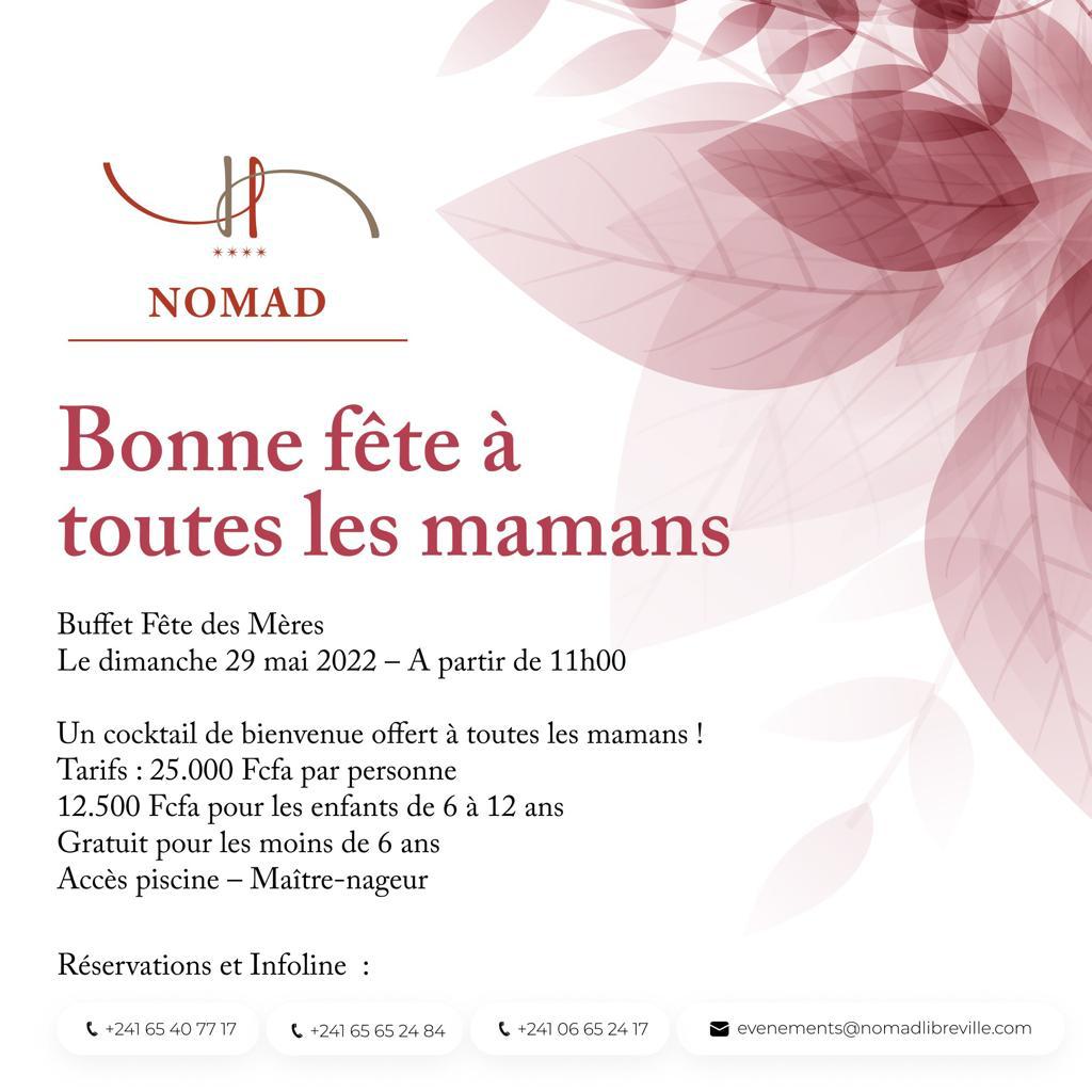 SuitesNomad's tweet photo. SPECIAL FÊTE DES MÈRES au NOMAD.

Ce dimanche 29 mai 2022. Un déjeuner exceptionnel en terrasse extérieure dédié à nos MAMANS avec Buffet d'entrées, plats et desserts.
Cocktail offert pour toutes les mamans !

RÉSERVATION : 065 40 77 17 ou 065 65 24 17 ou 065 65 24 84 https://t.co/STX03aFxMN
