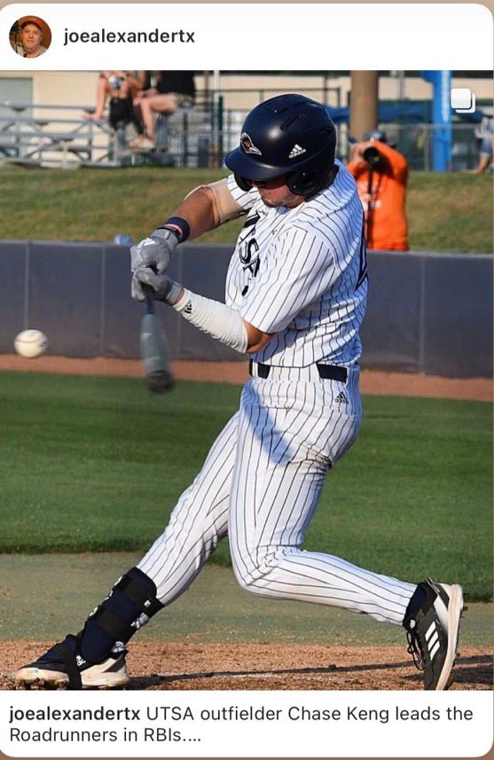 xpitch38's tweet photo. UTSA Baseball - Chase Keng became 15th Roadrunner to get 5 hits in a game. Tied school record. Last to do it was Jesse Baker. https://t.co/KIWWplAy7t