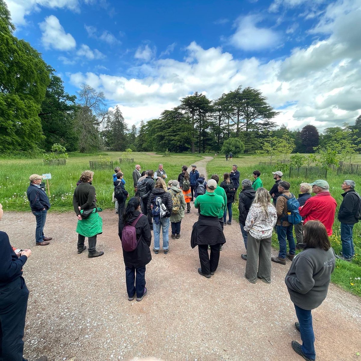 ArbAssociation's tweet photo. Dan Crowley & Tony Kirkham giving a fantastic guided walk of the old Arboretum taking about “Disappearing trees”. #TreeCareForum https://t.co/BIKzAkiera