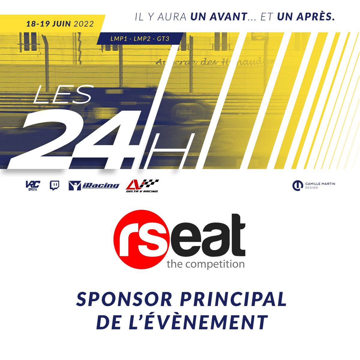 RaceStartTV's tweet photo. Nous sommes heureux d'annoncer le sponsor principal des 24h, l'entreprise RSeat.
Découvrez tous leurs produits sur le site https://t.co/k59NMco1A3
Inscriptions => https://t.co/0I2GbqSfHb
#iRacing #Les24h #DeltaVRacing #RSeat #LovelyStickers #Keyshop #skinsnco @RSeat_Europe https://t.co/SJCeATw1vy