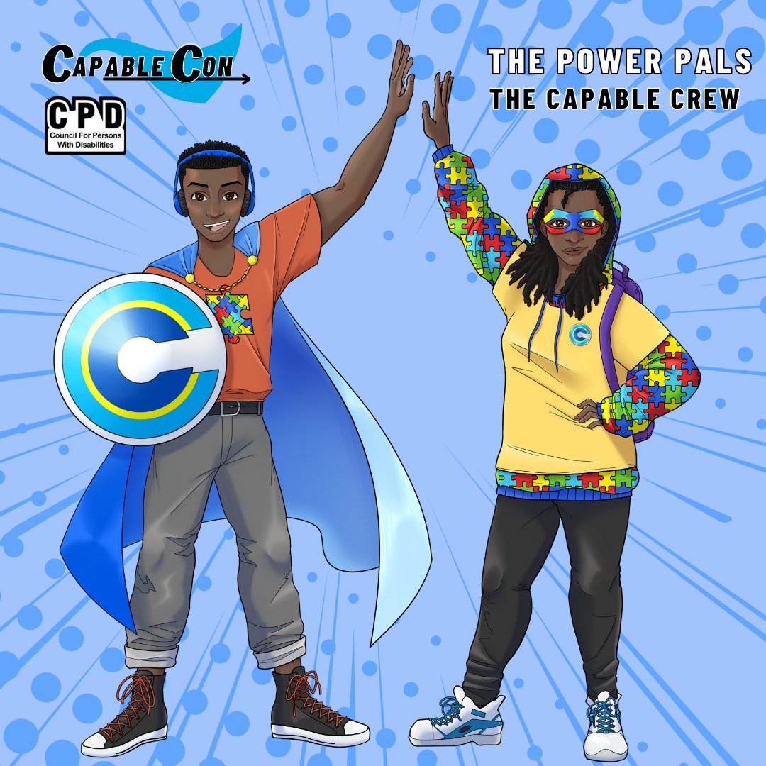 PTBOCPD's tweet photo. Introducing Capable Crew members Jamie &amp; Jordan, the Power Pals!
These twins are on the autism spectrum and experience the world in their own way. They look out for each other &amp; are strong, vibrant people with much to offer
“I CAN do anything! The sky’s the limit”
#CapableCon2022 https://t.co/nVxJmKV2wk